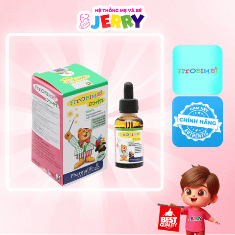 Fitobimbi D3+K2 hỗ trợ hấp thu & dẫn truyền canxi 30ml (0M+)
