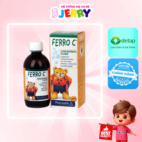 Fitobimbi Ferro C bổ sung Sắt & Vitamin C tăng đề kháng chai 200ml (6M+)