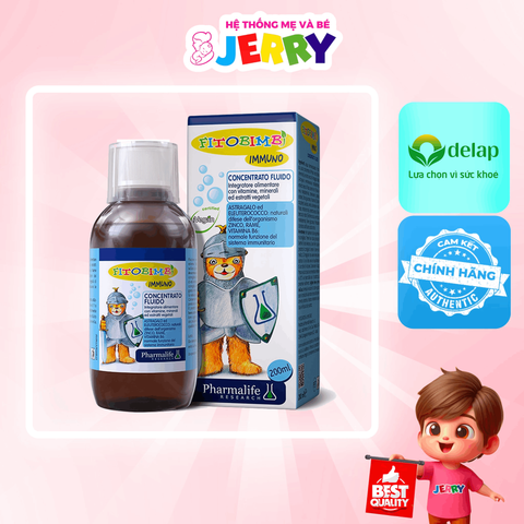 Fitobimbi Immuno bổ sung Vitamin và Khoáng chất chai 200ml (6M+)
