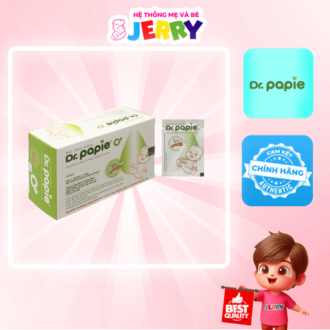 Gạc răng miệng Dr.Papie 0+ hộp 30 gói (Trẻ từ 0 tháng)