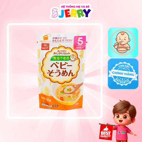 Mì Somen ăn dặm Hakubaku Tách Muối 100g