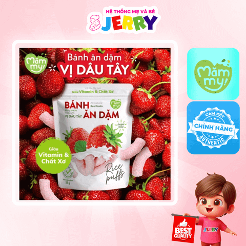 Bánh viên ăn dặm Renewallife DdoDdoMam vị Dâu Sữa Chua 25g (Từ 12 tháng)