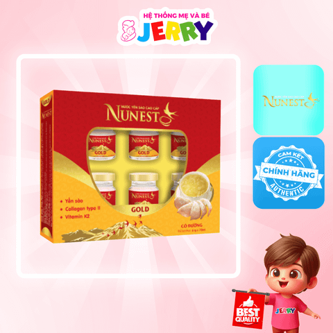 Nước tổ yến sào Nunest Gold - Yến Nunest 15% yến (Hộp 6 lọ)