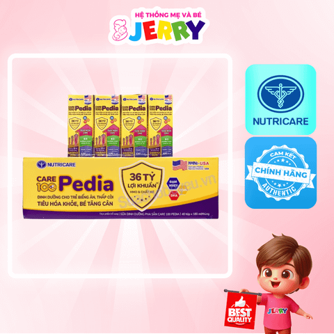[Thùng 48 hộp] Sữa bột pha sẵn Care 100 Pedia 180ml