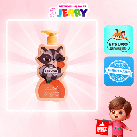 Sữa tắm gội Etsuko hương đào 400ml
