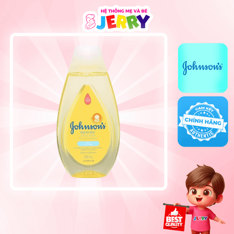 Sữa tắm gội toàn thân Johnson's Baby chai 200ml