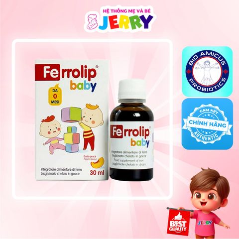 Sắt hữu cơ nhỏ giọt Ferrolip Baby lọ 30ml (0M+)