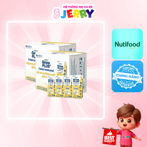 [Thùng 24 hộp] Sữa bột pha sẵn Nutifood GrowPlus+ Colos Immunel 180ml