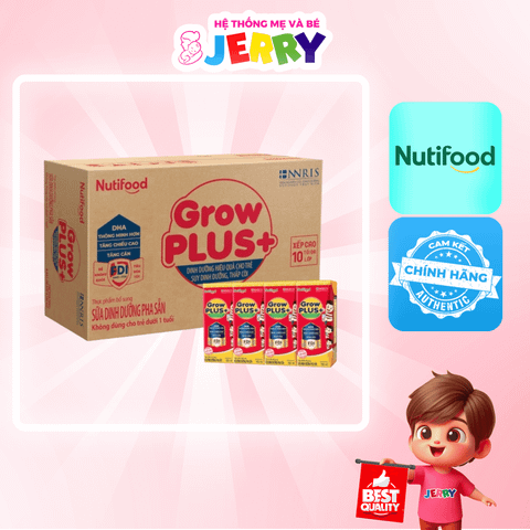 [Thùng 48 hộp] Sữa bột pha sẵn Nutifood GrowPlus+ Đỏ 180ml