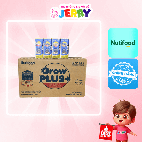 [Thùng 48 hộp] Sữa bột pha sẵn Nutifood GrowPlus+ Xanh 1+ 180ml
