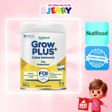 Sữa bột Nutifood GrowPlus+ Colos Immunel 1+ 800g (Từ 1 - 2 tuổi)