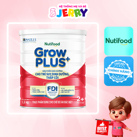 Sữa bột Nutifood GrowPlus+ Đỏ 2+ 1.5kg (Từ 2 tuổi)