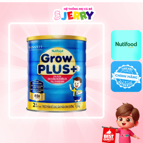 Sữa bột Nutifood GrowPlus+ Xanh 2+ 1.5kg (Từ 2 tuổi)