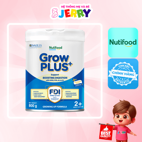 Sữa bột Nutifood GrowPlus+ Xanh 2+ 900g (Từ 2 tuổi)
