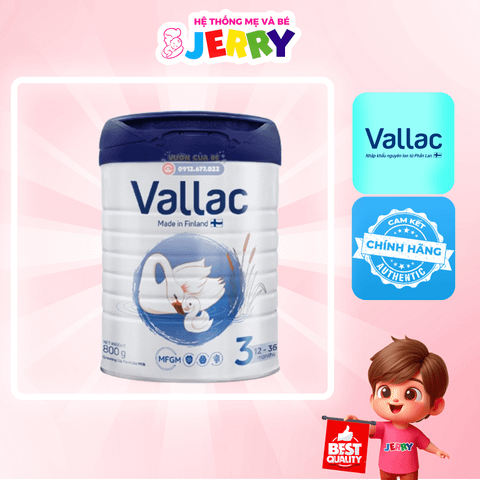 Sữa bột Vallac Phần Lan số 3 800g (12 - 36 tháng)