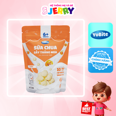 Sữa chua sấy thăng hoa YoBite vị Đào 20g (Từ 6 tháng)