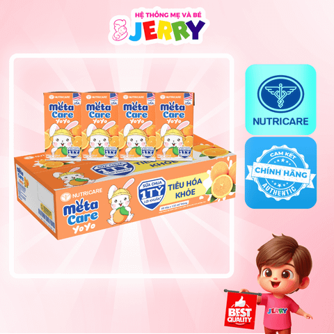 [Thùng 48 hộp] Sữa chua uống MetaCare YoYo hương Cam 110ml