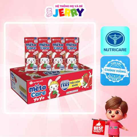 [Thùng 48 hộp] Sữa chua uống MetaCare YoYo hương Dâu 180ml