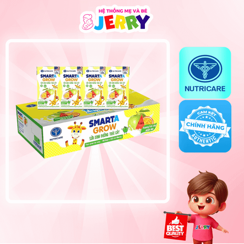 [Thùng 48 hộp] Sữa dinh dưỡng trái cây Smarta Grow hương Trái Cây Nhiệt Đới 110ml
