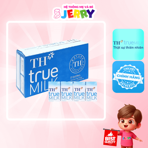 [Thùng 48 hộp] Sữa tươi tiệt trùng TH True Milk ít đường 110ml