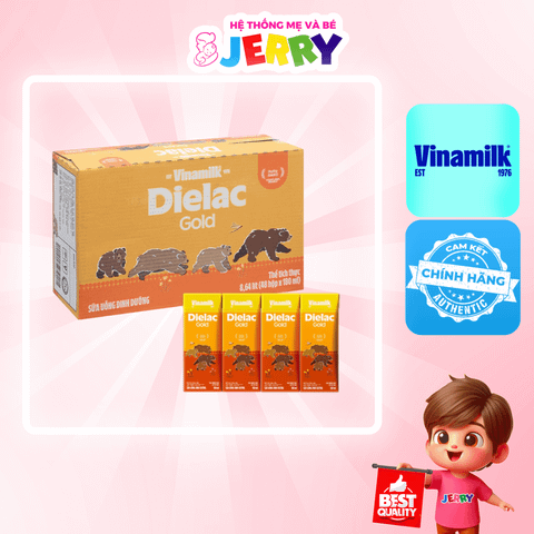 [Thùng 48 hộp] Sữa bột pha sẵn Vinamilk Dielac Gold 180ml
