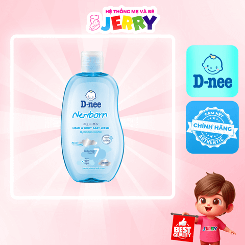 Tắm gội em bé Dnee Newborn màu xanh dương 200ml