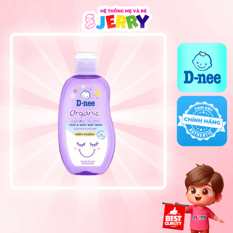 Tắm gội em bé Dnee Organic màu tím 200ml