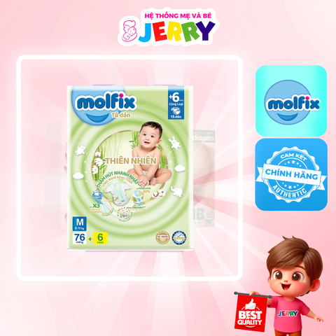 Tã bỉm dán Molfix size M 76 miếng (6 - 11kg)