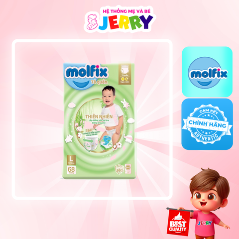 Tã bỉm quần Molfix size L 68 miếng (9 - 13kg)