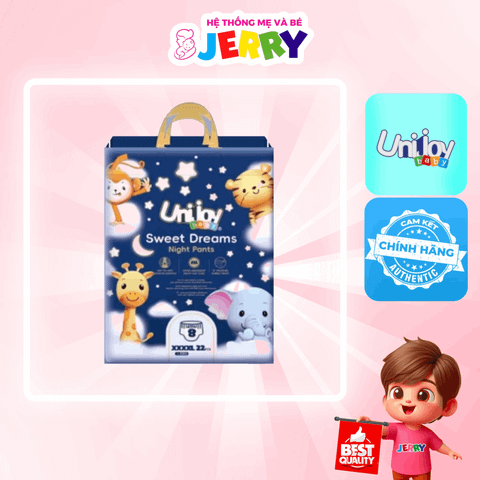 Tã bỉm quần Unijoy Sweet Dreams size XXXXL 22 miếng (Trên 20kg)