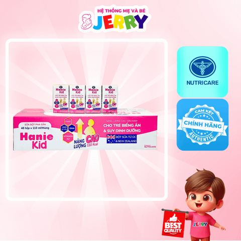 [Thùng 48 hộp] Sữa bột pha sẵn Hanie Kid Pedia 110ml