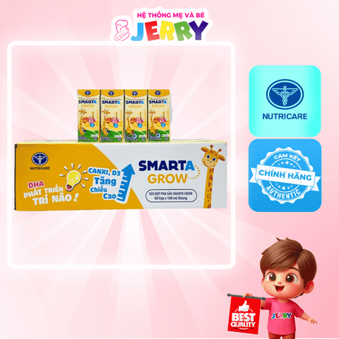 [Thùng 48 hộp] Sữa bột pha sẵn Smarta Grow 180ml