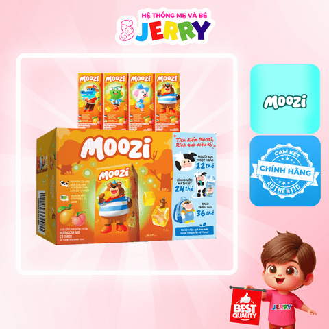 [Thùng 48 hộp] Sữa thạch Moozi vị Cam Đào 170ml
