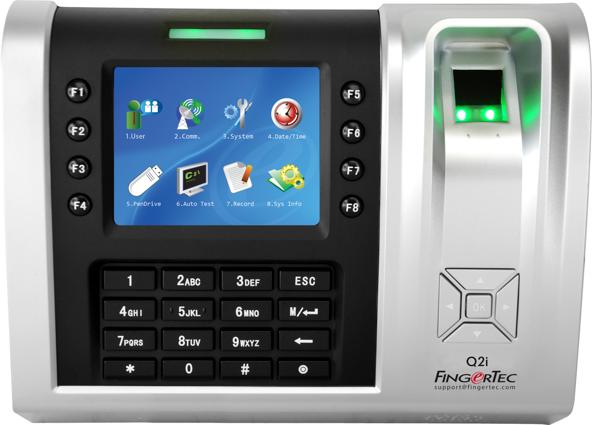  Thiết bị kiểm soát vào ra & chấm công Fingertec Q2i 