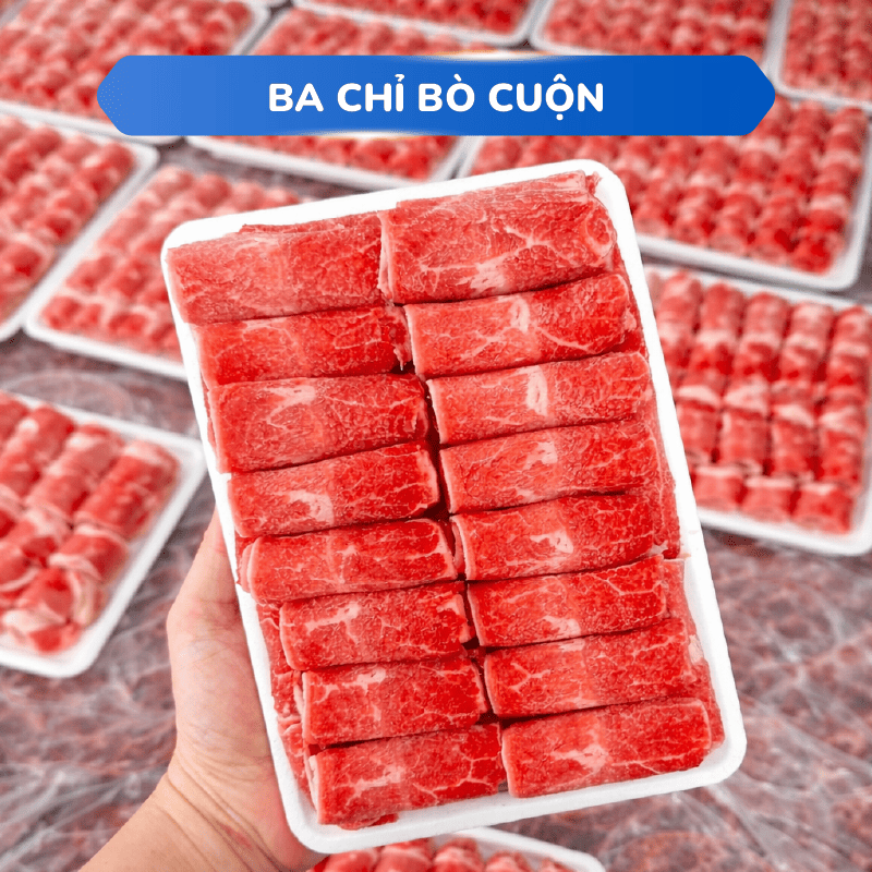 Ba chỉ bò cuộn