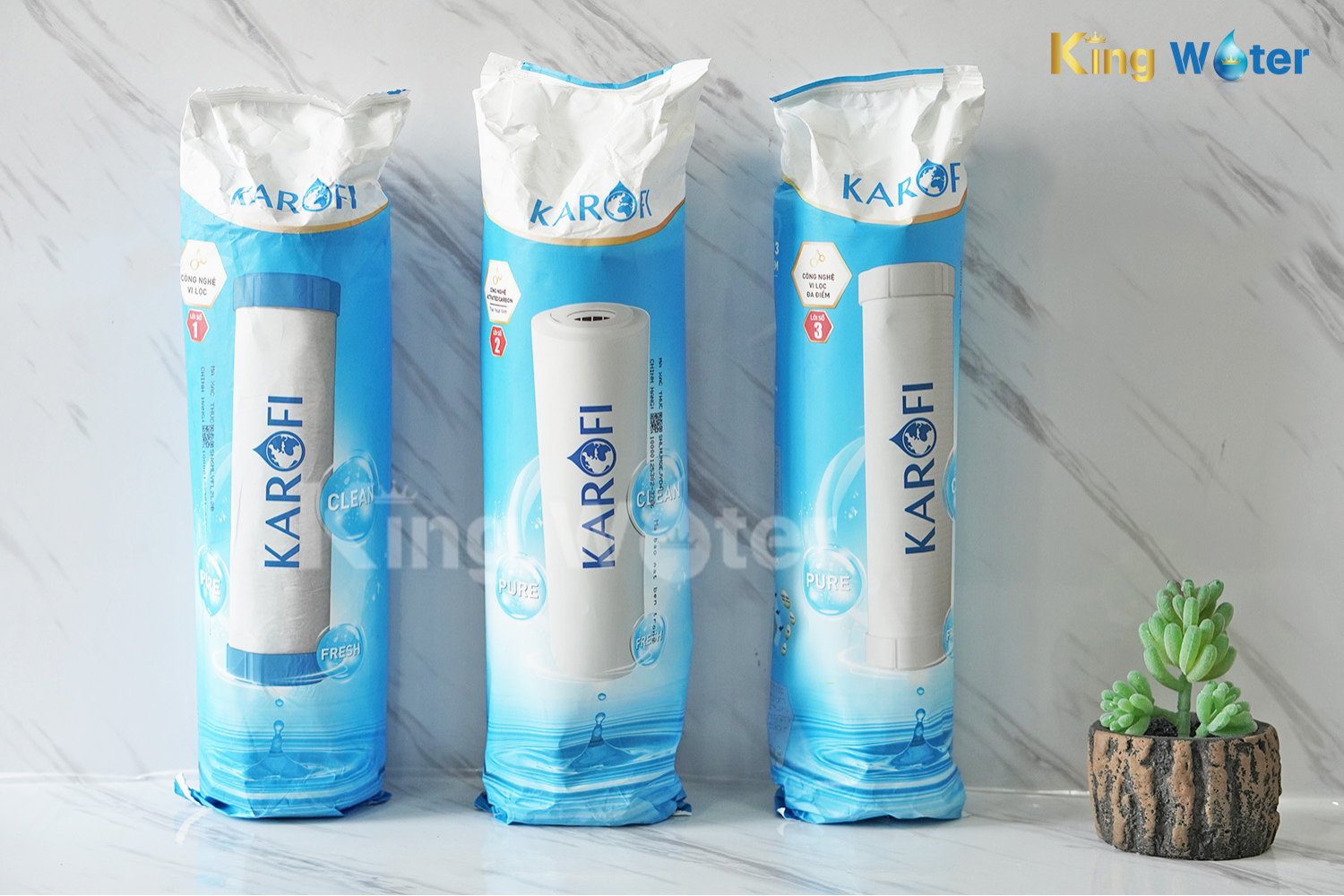 Combo 11 Lõi Lọc Nước Karofi (Gồm 123 Smax Duo - RO 100GPD Purifim Mỹ - Cụm Smax HP 6.2 - Lõi NanoSilver Plus)