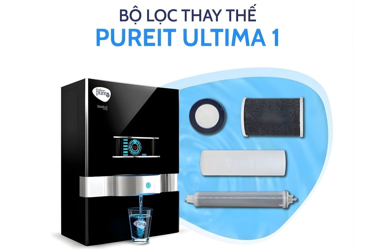 Bộ Lõi Lọc Thay Thế Pureit Ultima 1 - GKK1 | Dùng Cho Máy Unilever Ultima [Đen/Trắng]