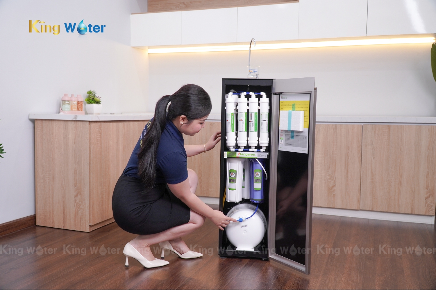 Máy Lọc Nước RO Hydrogen Kangaroo Sumire KG100H | Tủ Đứng 11 Lõi