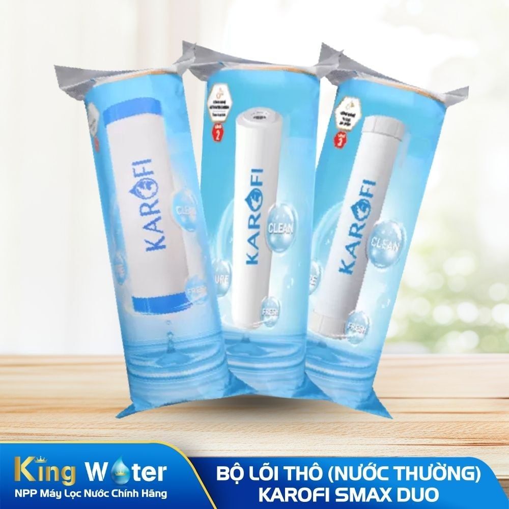 Bộ Lõi Lọc Thô 1,2,3 Karofi Smax Duo | Nước Thường