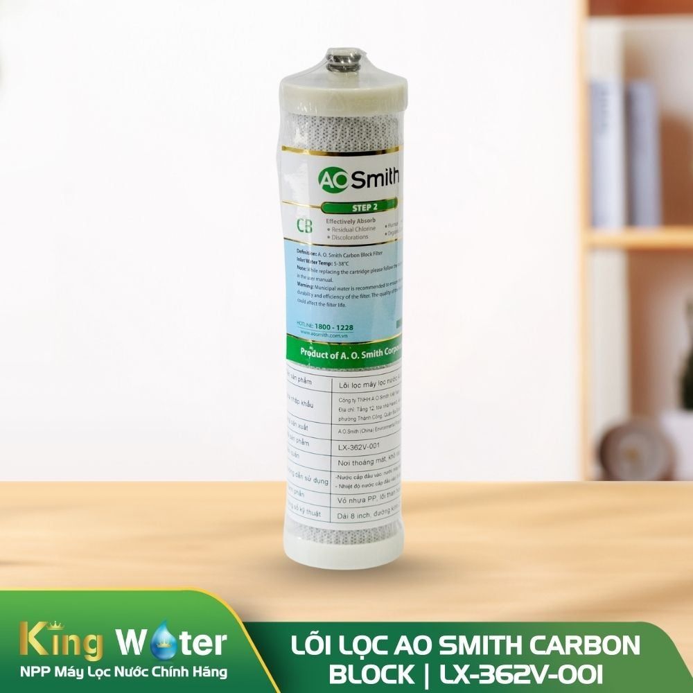 Lõi lọc số 2 AO Smith Carbon Block | LX-362V-001