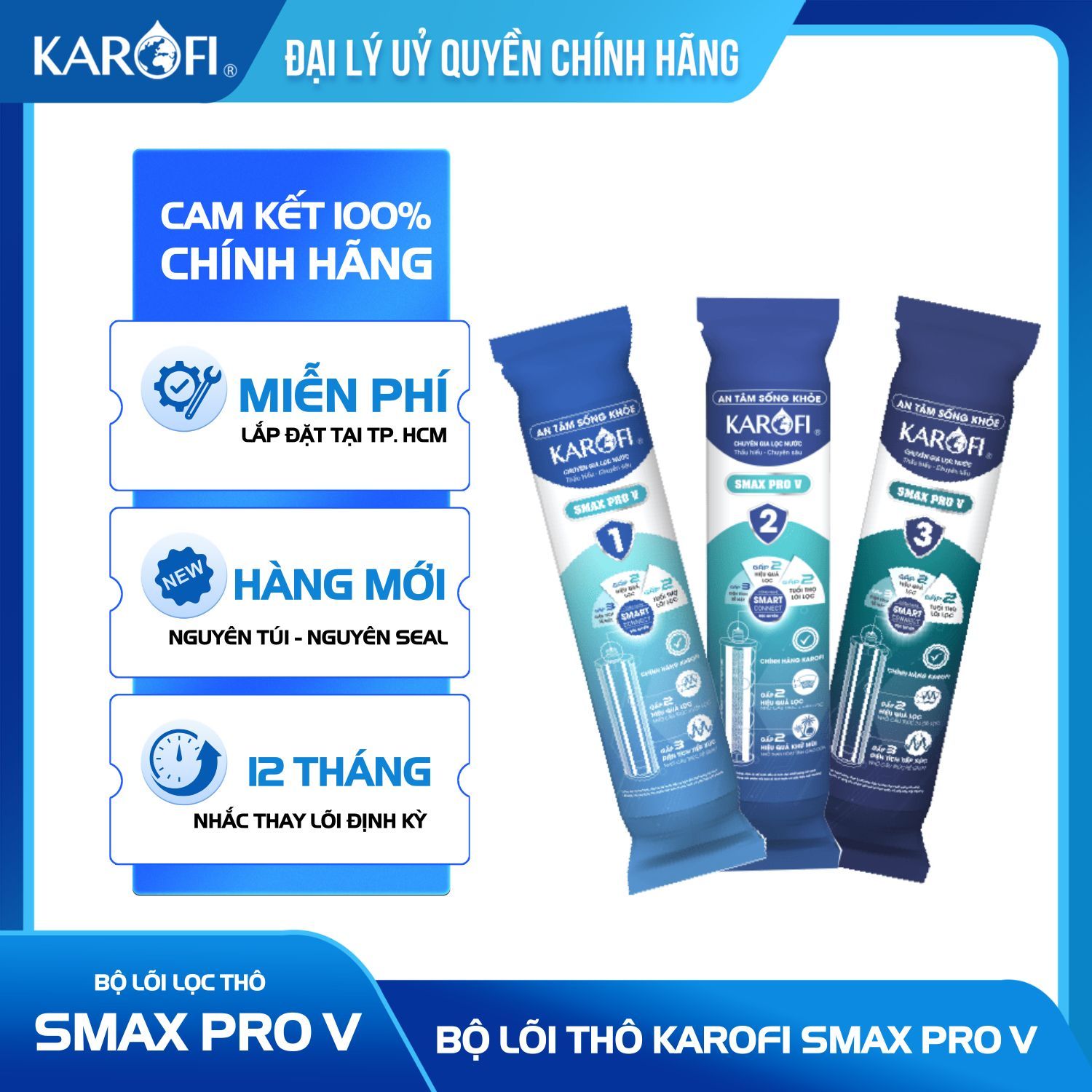 Bộ Lõi Lọc Thô Karofi Smax Pro V 1,2,3