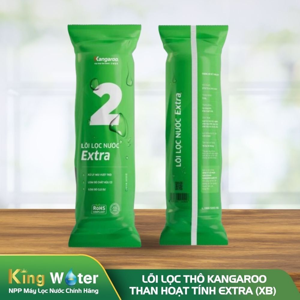 Lõi Lọc Thô Số 2 Kangaroo Extra (XB) | Than Hoạt Tính Kèm Vỏ