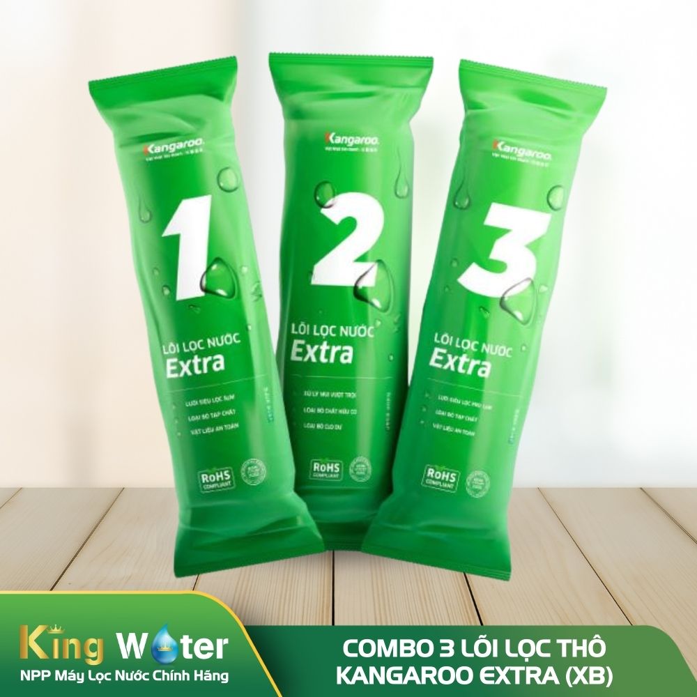 Bộ Lõi Lọc Thô 1,2,3 Kangaroo Extra (XB) | Nước Thường
