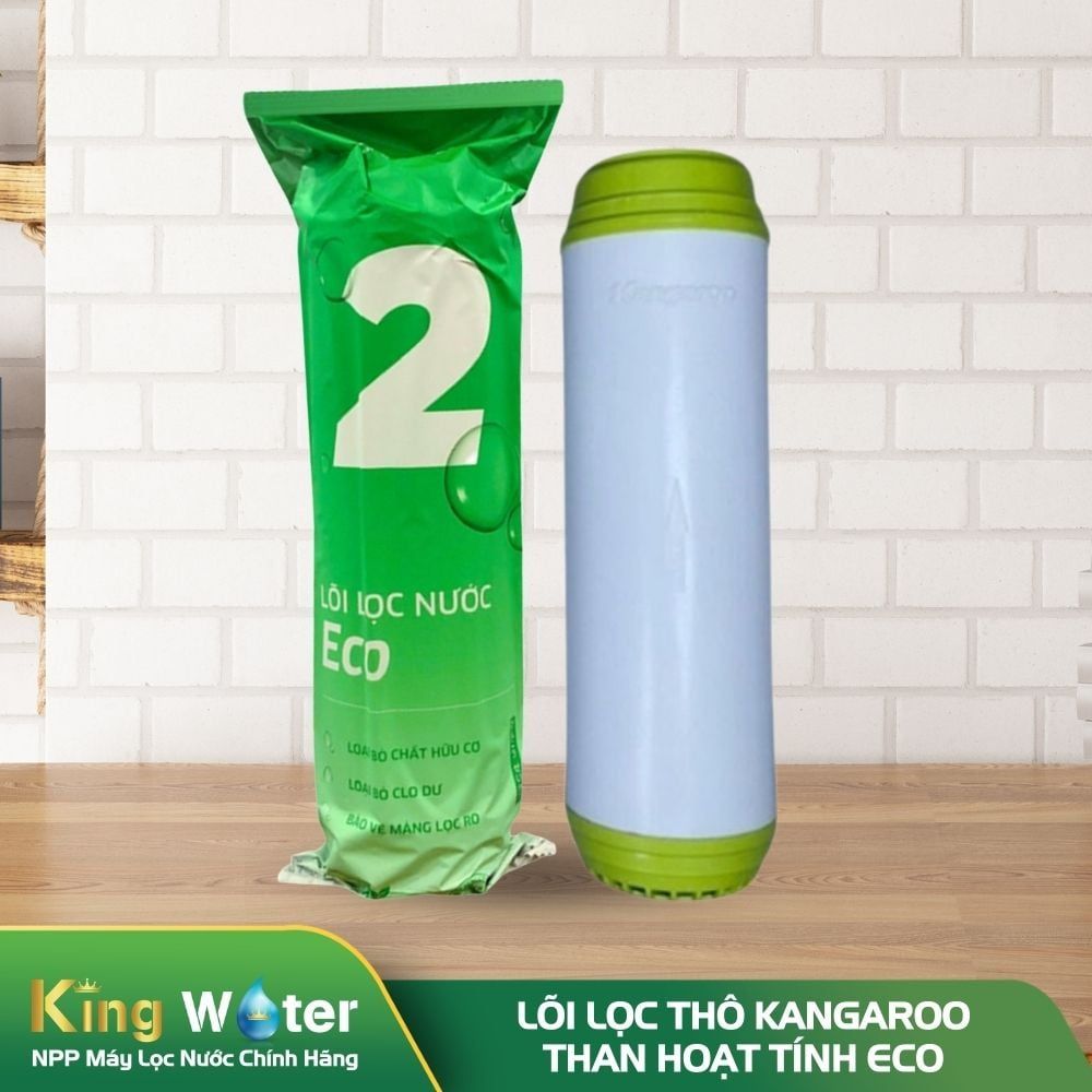 Lõi Lọc Thô Kangaroo Eco Số 2  | Lõi Than Hoạt Tính Kèm Vỏ PP