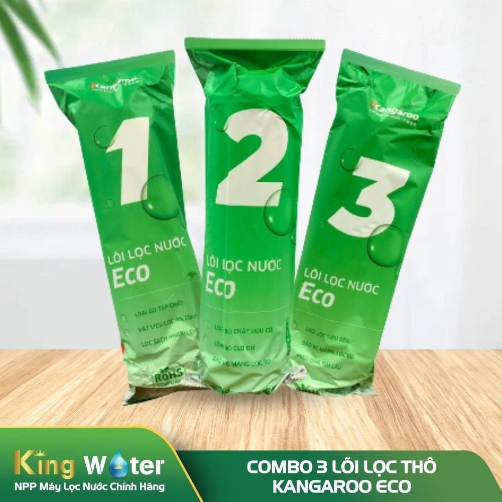 Bộ Lõi Lọc Thô 1,2,3 Kangaroo Eco | Nước Thường