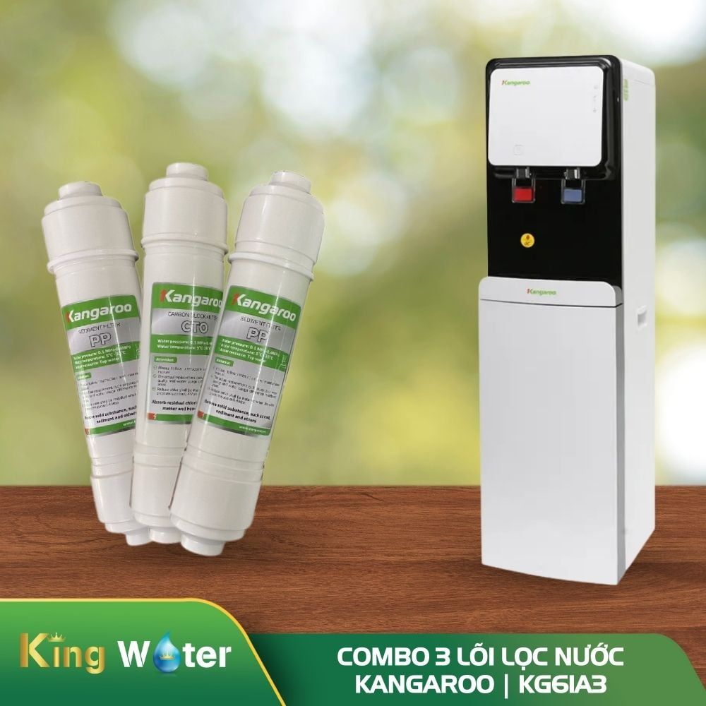 Bộ Lõi Lọc Thô 1-2-3 Kangaroo KG61A3 | Model Nguyên Khối, Đấu Nối Nhanh