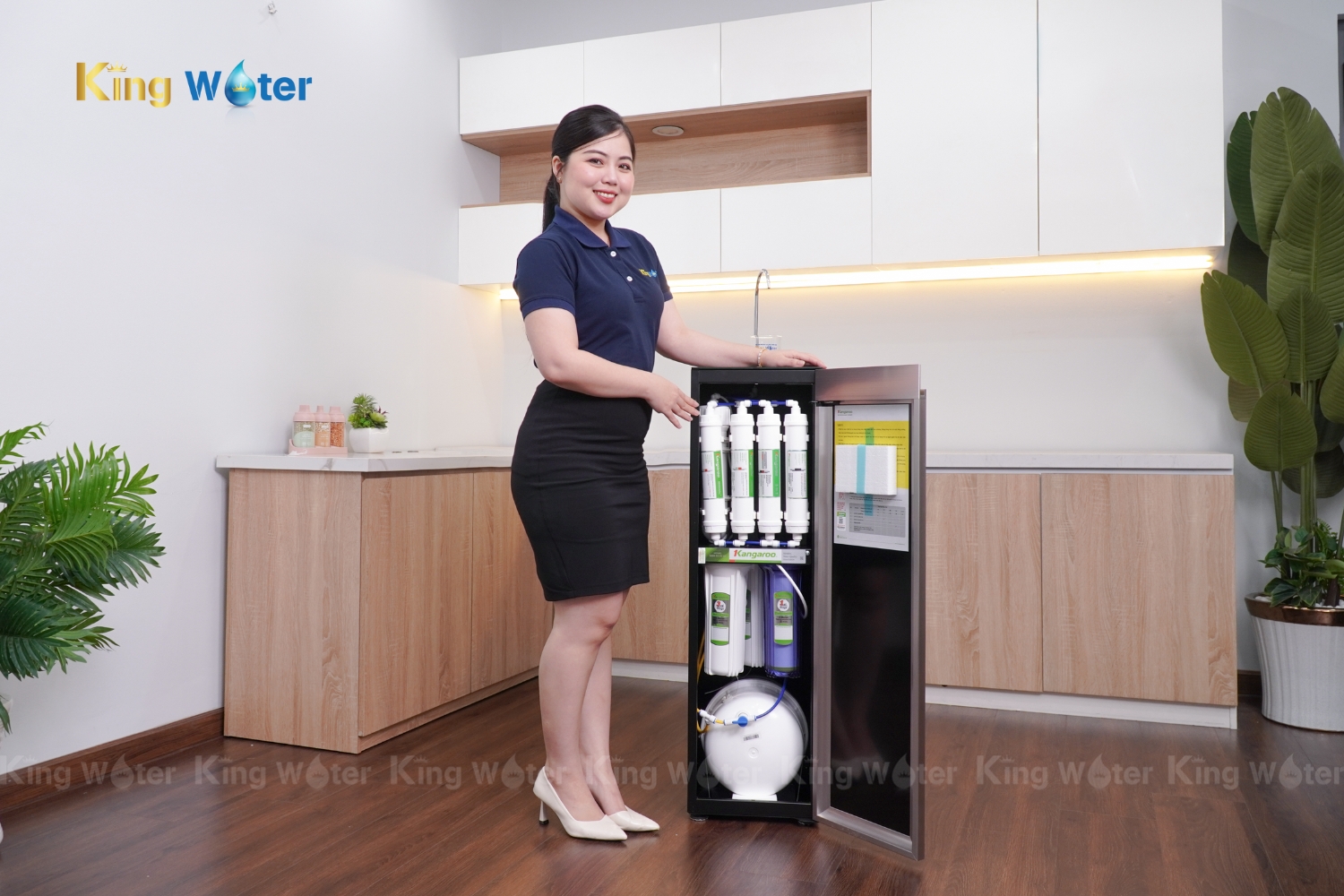 Máy Lọc Nước RO Hydrogen Kangaroo Sumire KG100H | Tủ Đứng 11 Lõi