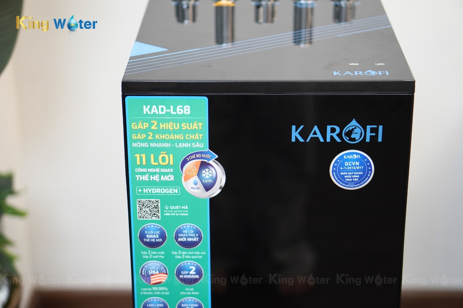 Máy Lọc Nước Nóng Lạnh Karofi KAD-L68 | Tủ Đứng 11 Lõi