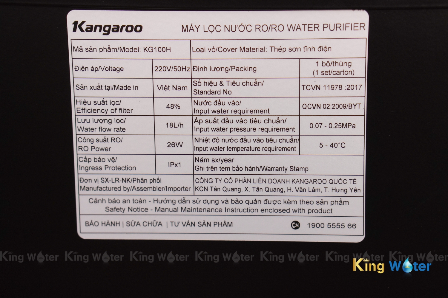Máy Lọc Nước RO Hydrogen Kangaroo Sumire KG100H | Tủ Đứng 11 Lõi