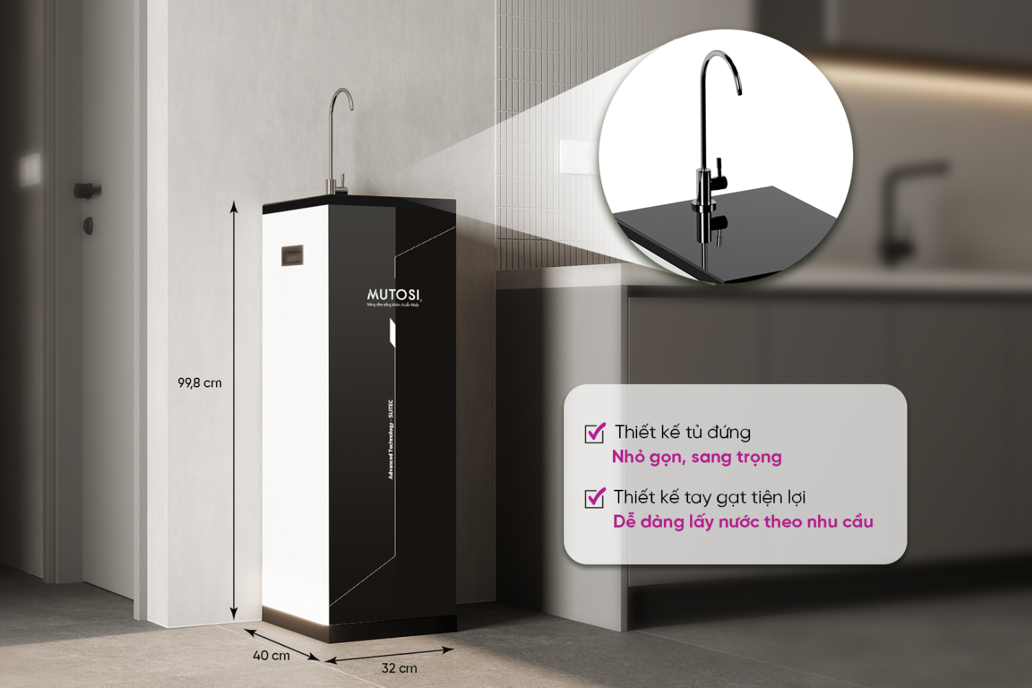 Máy Lọc Nước R.O Mutosi MP-S1005 | Tủ Đứng 10 Lõi